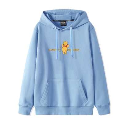 Cartoon Winnie the Pooh Mode einfacher Pullover Damen lockere und bequeme Kapuze vielseitige Paar Freundin Pullover Jacke