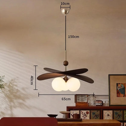 Wabi Sabi Hängeleuchte aus Korbgeflecht, Vintage-Glasblasen-Pendelleuchte für Esszimmer, Schlafzimmer, Wohnzimmer.