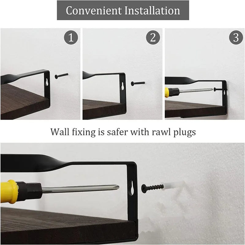 Badezimmerartikel Küche Massivholzbohrung Lagerregal Schwimmende Wandregale Zubehör Organizer Hardwares Hardware Fixture Home