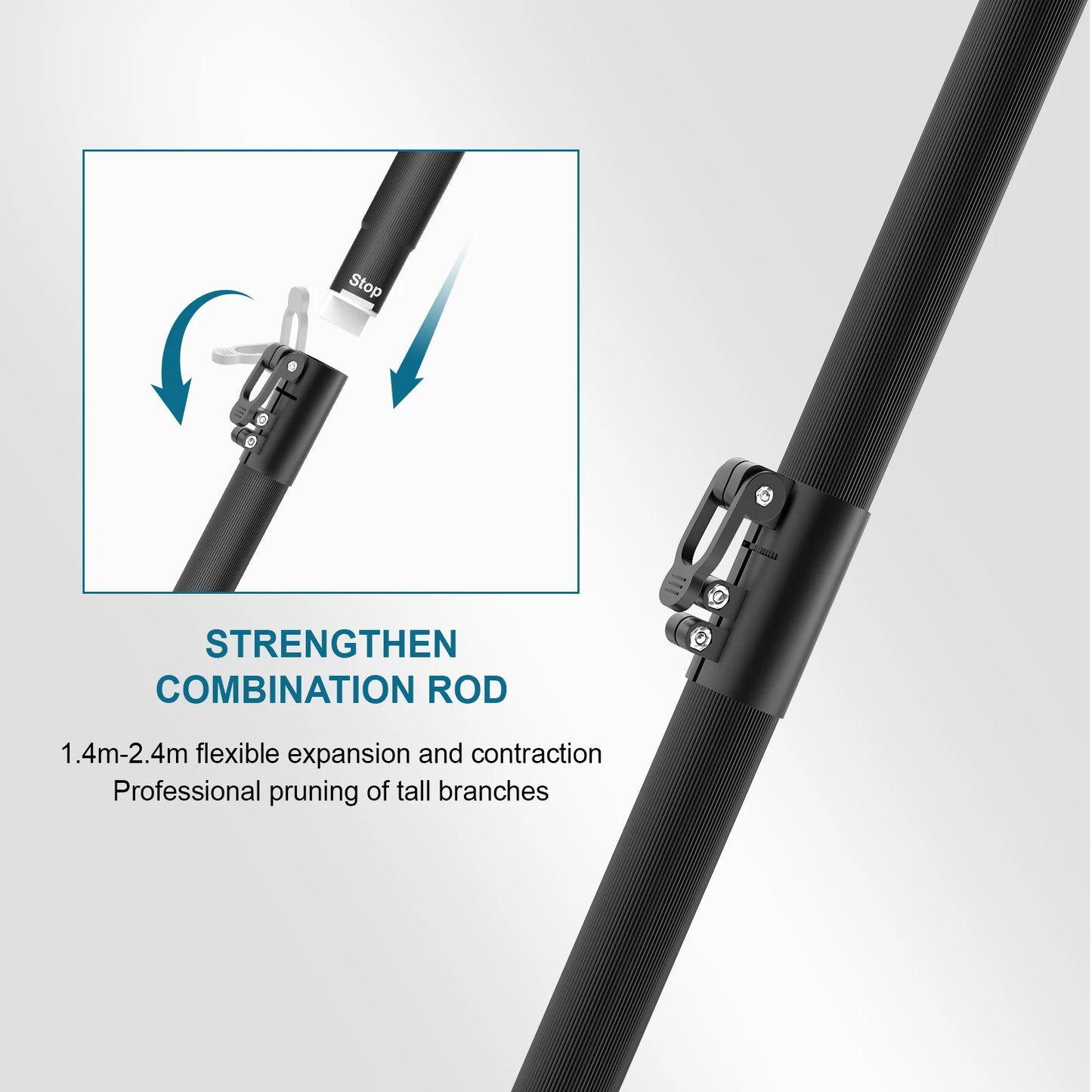 GΣ Bürstenlose Teleskopstange, elektrische Kettensäge, kabellose Hochverschraubungssäge, 2-in-1-Gartenschere für Makita 18 V Akku-Stift