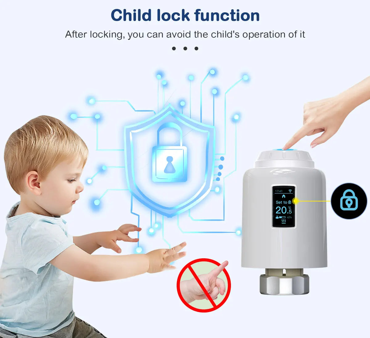 WiFi/Ble/Zigbee Tuya Smart TRV Radiator Actuator Valve Thermostatic Radiator Valve Temperature Controller Alexa Google Home.