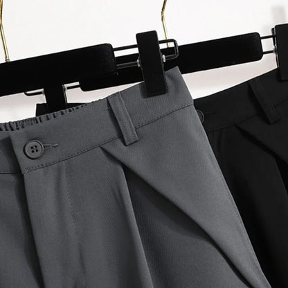 Women's A-Line High Waisted Wide Leg Short Pants Plus Size Casual Suit Shorts Summer 2025 Oversized Loose Five Quarter Pants.