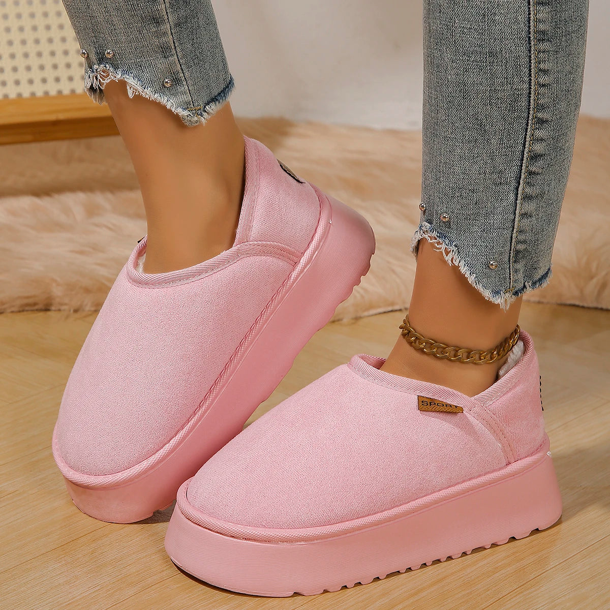 2024 New Classic Thickened Fluff Women's Snow Boots Comfortable Warm Ankle Boots Women Winter Ladies Shoes Chunky Botas Mujer.