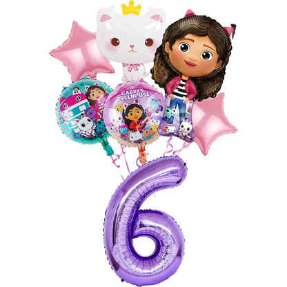 Disney Gabby Puppenhaus Geburtstag Party Dekoration Ballon Servietten Kinder Einweggeschirr Thema Party Supplies Kinder Geschenke