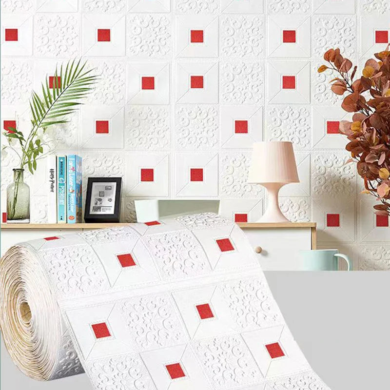Pvc Brick Pattern Self-adhesive Wallpaper DIY Room Decor 1-10pcs 70cmX1m Waterproof Wall Stickers 3D Modern Home Decoration