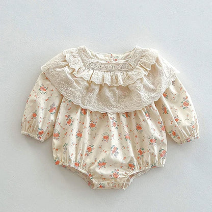 Herbst Frühling Infant Baby Mädchen Bodys + Hut Baumwolle Langarm Blumen Druck Neugeborenen Baby Mädchen Overall Baby Mädchen Kleidung