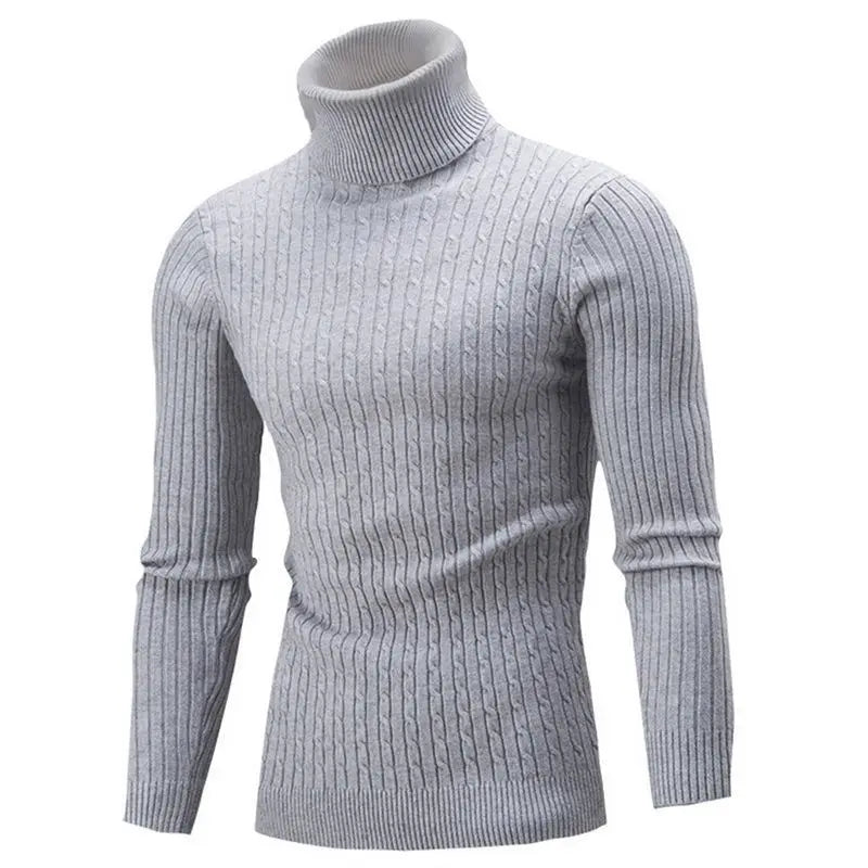 Turtleneck Pullovers Sweaters Men 2020 Autumn Winter Solid Color Long Sleeve Knitting Sweater Thickening Men's Bottoming Shirt