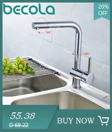 Stainless Steel Wall Mounted Kitchen Faucet Wall Kitchen Mixers Kitchen Sink Tap 360 Degree Swivel Flexible Hose Double Holes