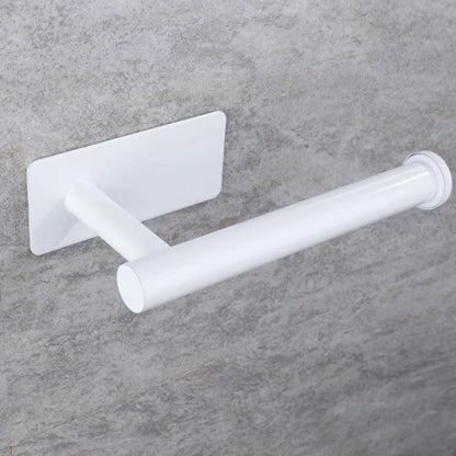 Papierhalter aus Edelstahl, weiß, selbstklebend, Wandhalterung, Ständer, Küche, Badezimmer, Toilettenpapier, Handtuch, Seidenrollenregal, gebürstetes Gold