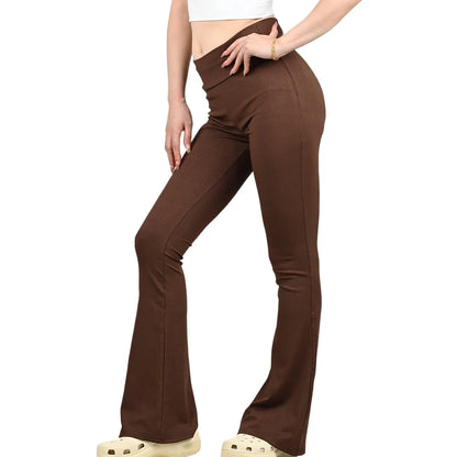 Woman Spring Summer Cinching Hip Lifting Fitness Exercise Elastic Bell Bottom Pants Women Casual Outdoor Running Yoga Pants.