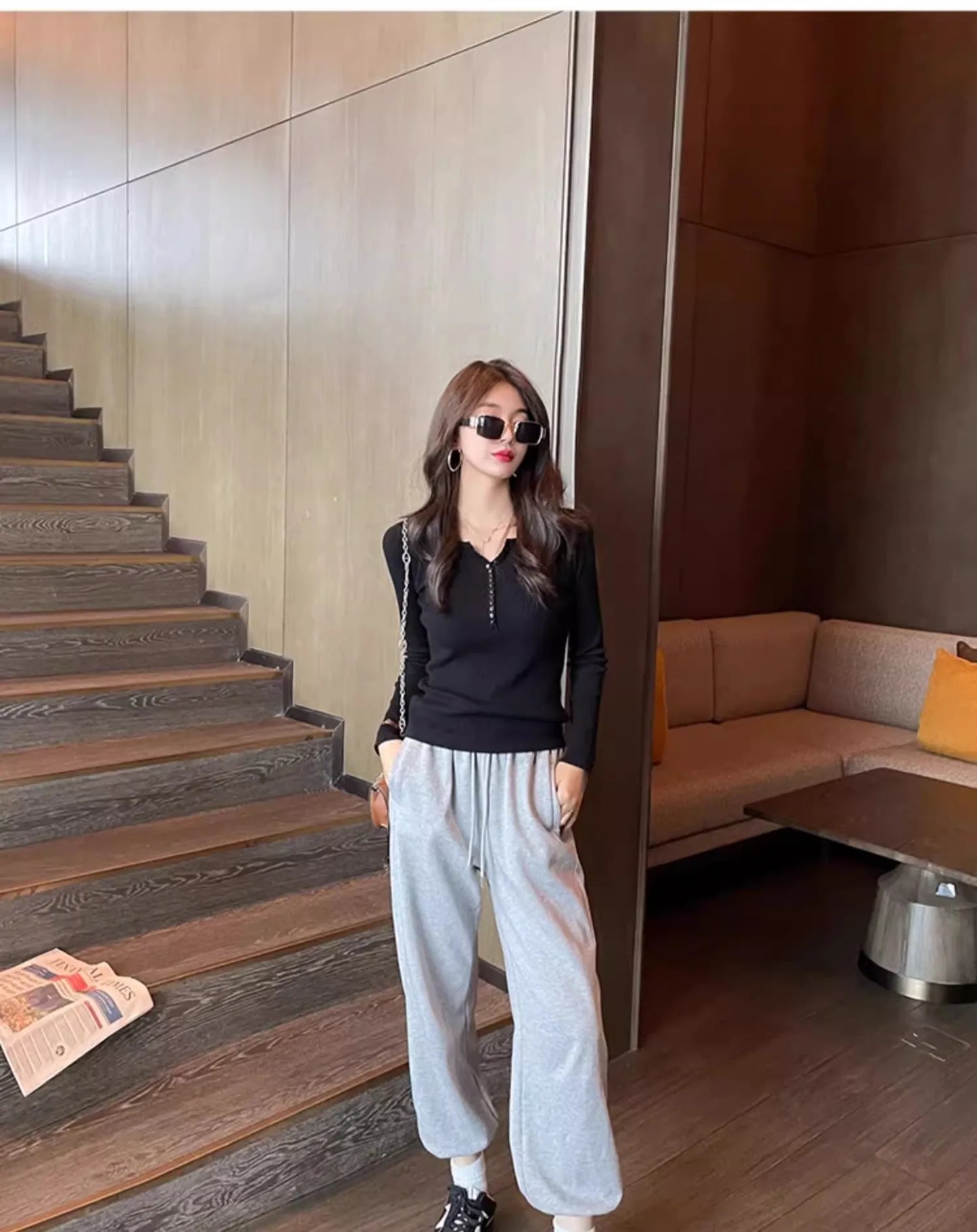 2025 frauen Solide Strick Pullover Herbst Winter Pullover V-ausschnitt Taste Langarm Schlank Pullover Koreanische Casual Basis Schicht Y2k