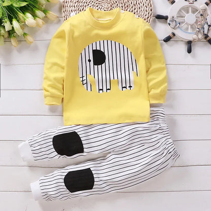 Kids Clothes Children Sets Children's Clothing Boys Girls CottonAutumn winter Clothing Pants Sleepwear Underwear Christmas Gift.