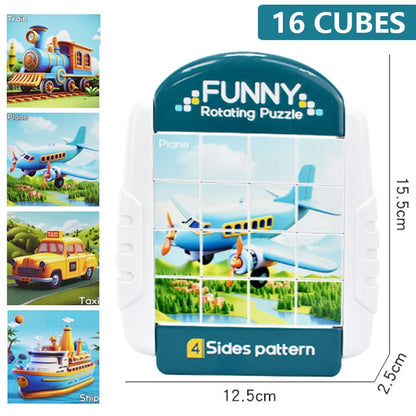 4IN1 Rotating Puzzle for Kids Fidget Toys 3 4 5 6 7 8 Year Old 4 Puzzles in 1  Fine Motor Skills, Gift for Boys & Girls Ages 3+.