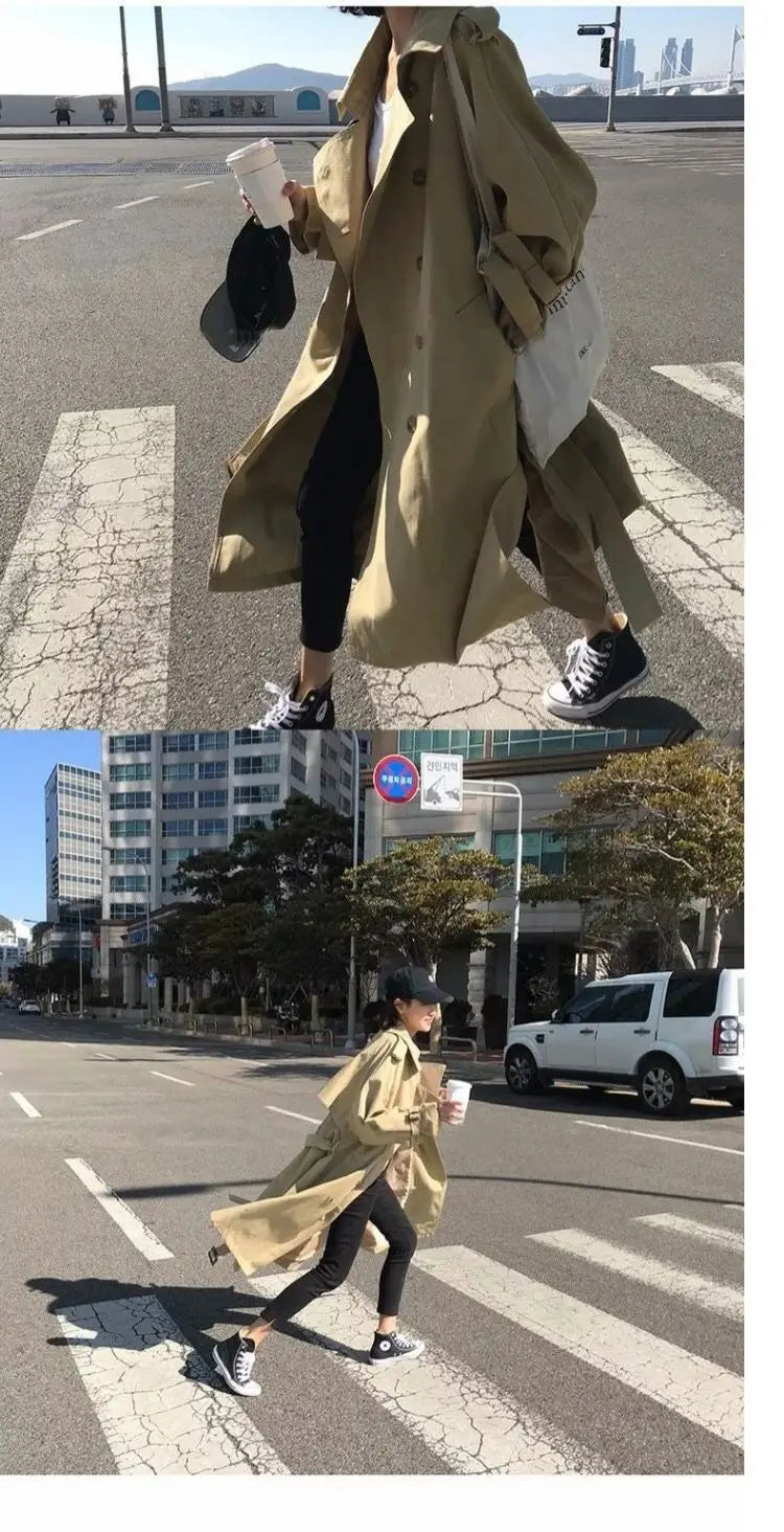 Graben Frauen Freund Herbst Koreanische Feste Weibliche Lange Stil Student Ins Alle-spiel Heißer Verkauf Neue Ankunft Harajuku Unisex outwear.