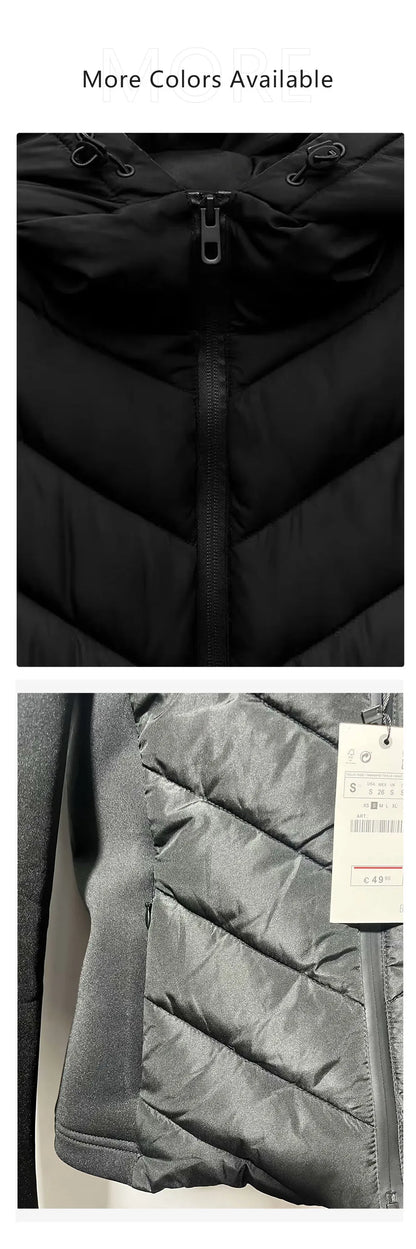 Unizera 2023 Herbst/Winter neues Produkt Damenmode vielseitig lässig lang ärmelig Stehkragen gespleißt Baumwoll mantel.