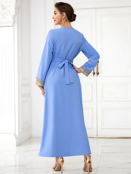 Schlanke Diamant Frauen Kleid türkische Bescheidenheit Robe elegante Mode langes Kleid arabische muslimische Kleid Abaya Langarm islamische Kleidung.