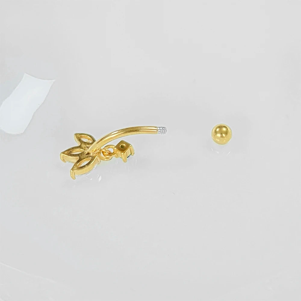 Rook piercing Butterfly Ear Cartilage Eyebrow Tragus Helix Piercing Stud Curved barbell Wholesale Body  Jewelry.