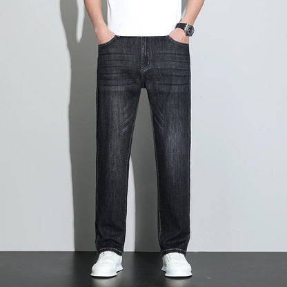 190 cm 200 cm hohe Jeans für Herren, gerade, normale Passform, Denim-Hose, männlich, Teeneeger, Stretch, extra lang, Länge 110, 115 cm, 120 cm, verlängert.