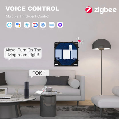 Bseed EU Standard Zigbee Lichtschalter Teile 1/2/3Gang Dimmer Vorhang Modul DIY Teil Tuya Smart Life Control Neutral Erforderlich.