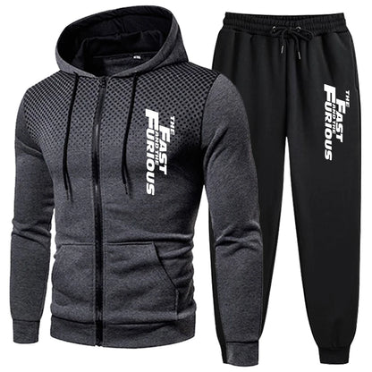 Men's Tracksuit Jogging Zip Up Hoodies Daily Quality Sweatshirts Men Long Sleeve Sports Coat Casual Sweatpants Fashion Hot Sales.