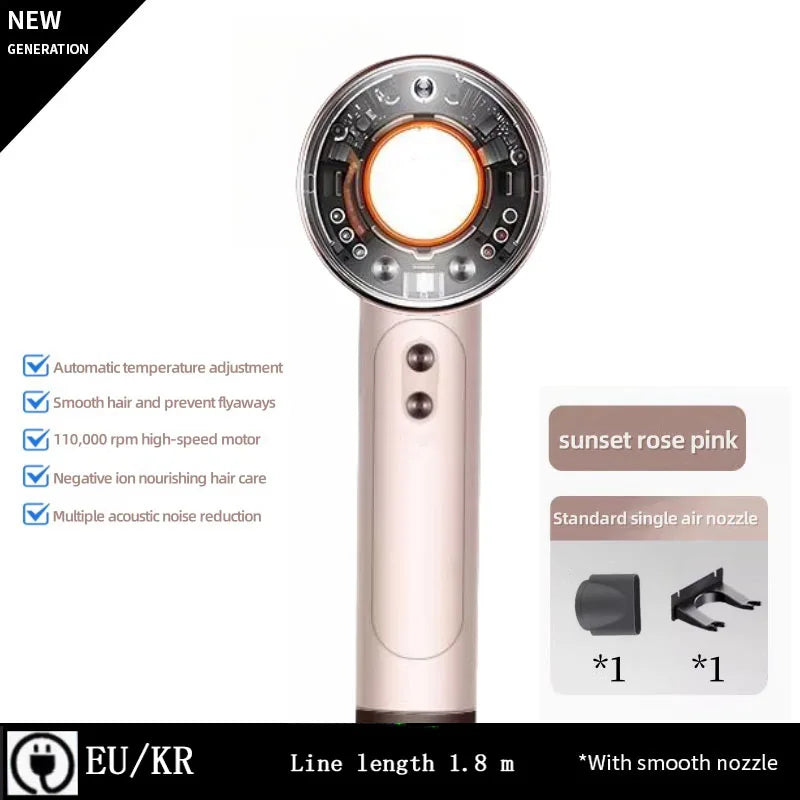 High-speed electric professional hair dryer negative ion hair care fast drying large wind power silent air blower hair dryer.