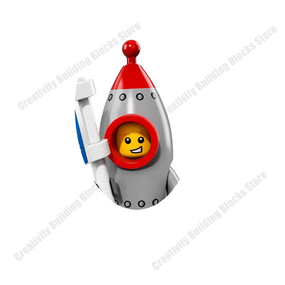 New Hot Series Gray Shark Boy Girls 3D Model DIY Building Bload Toys Classic Movie Children's Toys Gifts