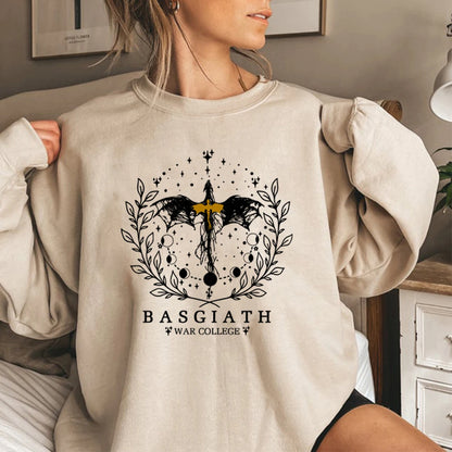 Fourth Wing Sweatshirt Basgiath War College Sweatshirt Women Graphic Hoodies Riders Quadrant Fantasy Reader Bookish Pullover Top.