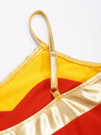 Kinder Mädchen Latin Tanz Kostüm Jazz Samba Cha-Cha Eiskunstlauf Trikot Kleid glänzende Pailletten Quaste Bodysuit für Bühnen performance