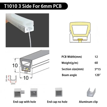 IP67 Waterproof Led Neon Silicone Flexible Light Tube Suitable for 5mm 8mm 10mm 12mm PCB WS2812B WS2811 5050 RGB Light Strip