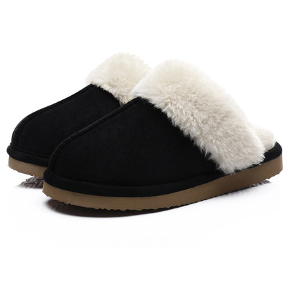 Evshine Women Plush Cotton Slippers Winter Indoor Warm Soft House Slipper Comfort Memory Foam Slides Outdoor Fur Fuzzy Flat Shoe