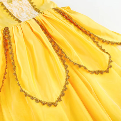 Belle Cosplay Prinzessin Kleid Mädchen Geburtstag Charme Kostüm Kinder Karneval Party Bühne Leistung Vestido Kinder Disguise Kleid.