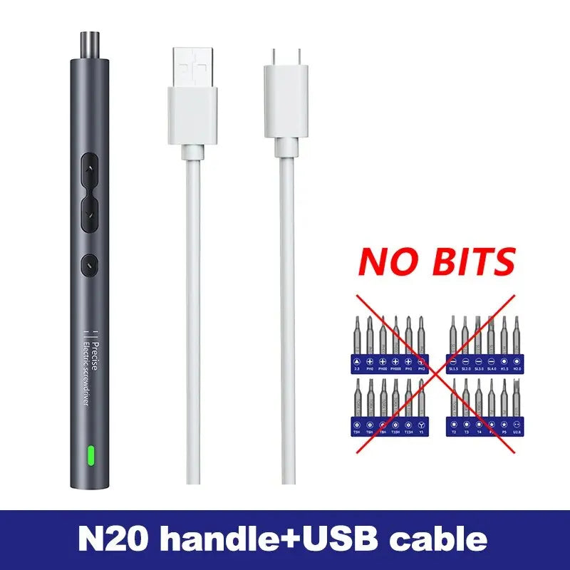 Elektroschrauber-Präzisionssets, 62-in-1-Elektrowerkzeug-Set, wiederaufladbar, kabellos, Mini, kleine magnetische Bits für Xiaomi Cell Mobile