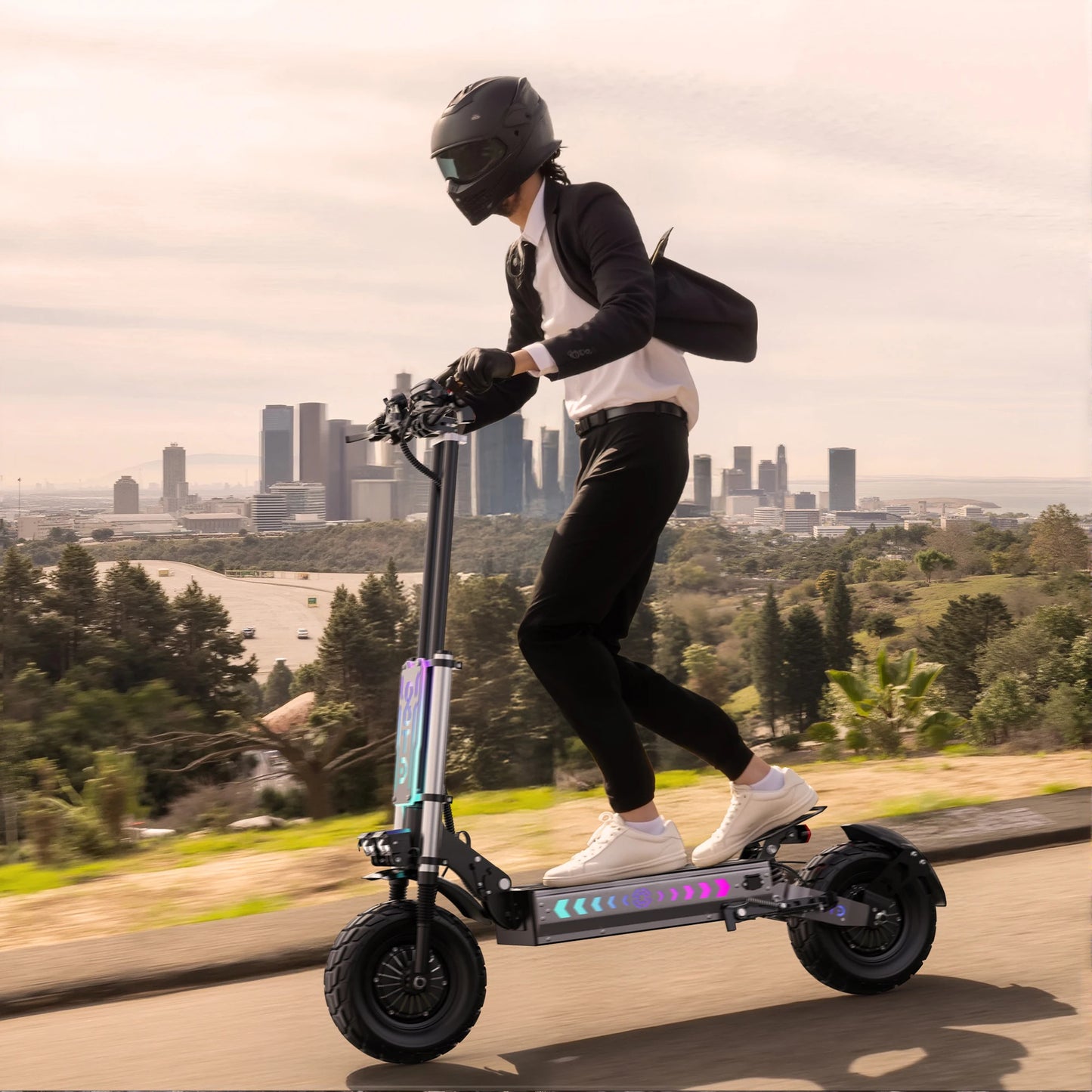 OOTD T90 Foldable Adult Electric Scooter, 85km/h E-Scooter, 4200W Electric Kick Scooter, 60V 31.2Ah Skateboards Kickboard, 100km.