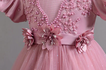 Neue wunderschöne Mädchen Party kleid Eröffnungs feier Kleidung Halloween Performance Tanz Prinzessin Rock 4-12t Weihnachts kleid.