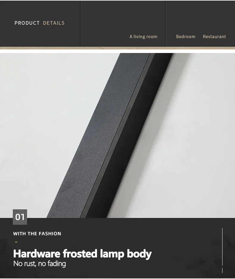 Wasserdichte Außenwandleuchte LED-Streifen Hintergrund Wandleuchte Treppe Gartenlampe Wohnzimmer Schlafzimmer Nachttisch IP65 Wandleuchten