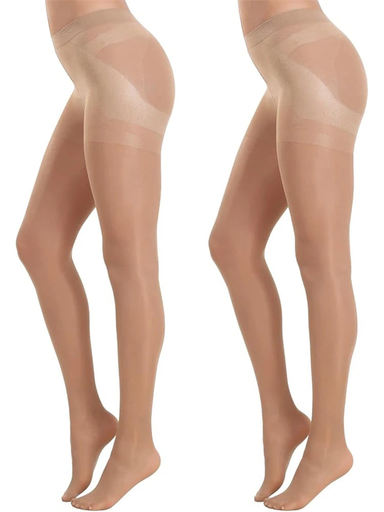 40D Sheer Tights Women 1 Pair Black Stockings Control Top Pantyhose with Run Resistant 2025 New Autumn Basic Tights