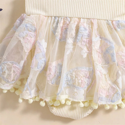 0-18M Kleinkind Baby Mädchen Sommer Strampler Kleid Nette Rüschen Ärmellose Square Neck Blume Body mit Stirnband Set neugeborene Kleidung.