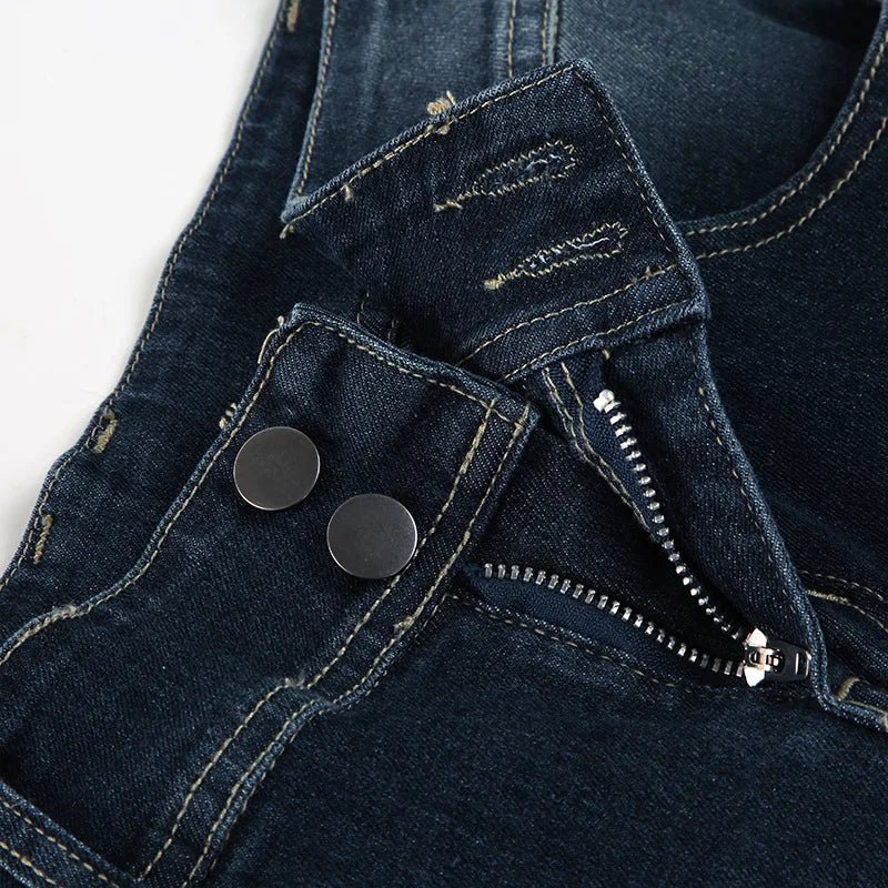 Vintage Y2K Flared Jeans Retro Button-up Low Rise Casual Denim Hose Harajuku 2000er Jahre Hose Basic Aesthetic Mom.