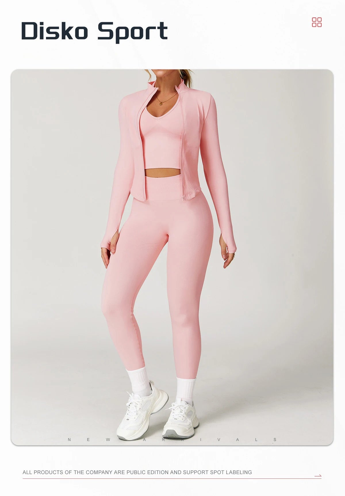 Ctenkevet Women Slim High Neck Jacket Sports Suit Female Two Piece Yoga Clothes Sport Outfit For Woman Buttock Lift Sports Suit.