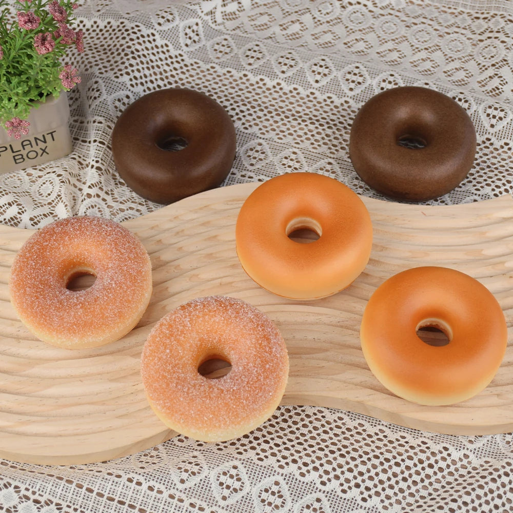 Real Life Size Donuts Doughnut Donut Simulation Food Bakery Window Display Kitchen Decor Shop Ornaments Fake Food Christmas.