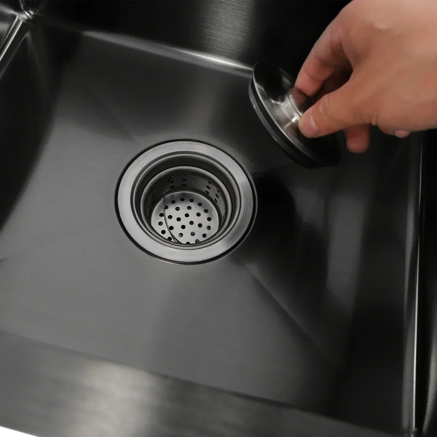 Küchenspüle aus Edelstahl 201 mit Wasserhahn, Seifenspender für Häuser, Restaurants, Wäschezimmer, Keller, 45 x 40 x 20 cm