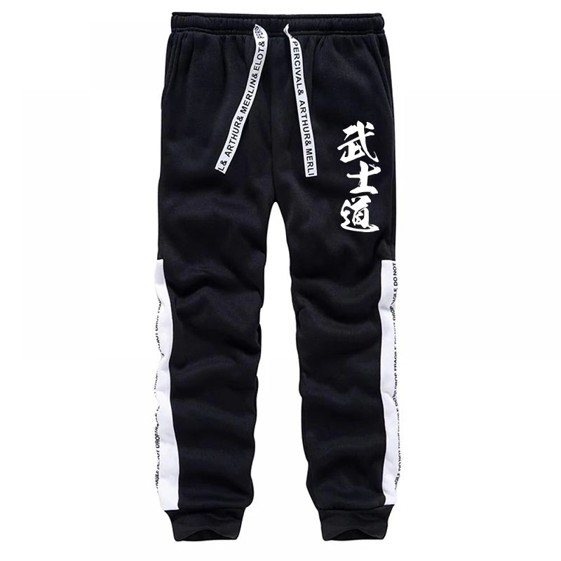 2025 Hot Sale Men's Bushido Print Hoodies Sweatpants 2 Piece Set All Season Daily Casual Sporty Outfit Urban Fashion Sportswear.