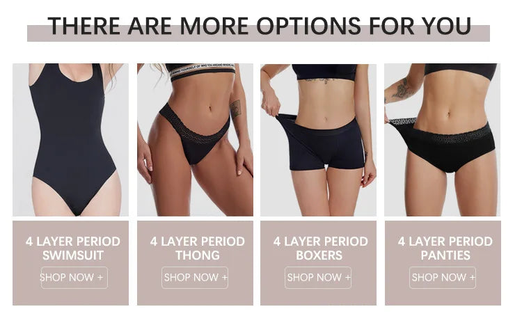 Seamless Swimwear Menstrual Panties 4-Layer Leakproof women's grooming pants Bikini Fast Absorption Summer Beachwear Period Swim.