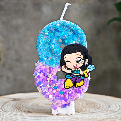 Heißer Kpop Dämon Jäger Thema Kerze 3D Nummer 0-9 Kinder Geburtstag Kuchen Dekoration Baby Dusche Anime Party liefert Geschenke.