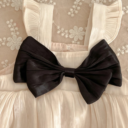 Neu im Sommer Neugeborene Baby Prinzessin süße Kleidung Sling Kleider Schleife Shorts solide Weste Body Kurzarm Kleid Kinder