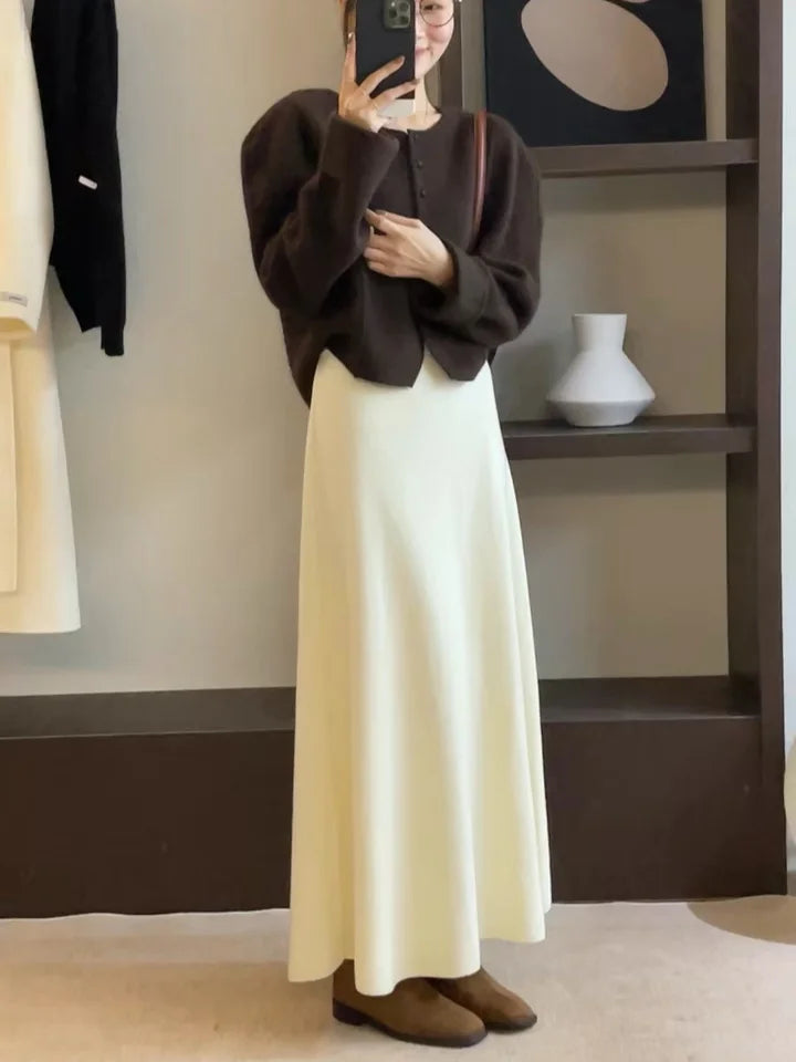 2024 Korean Version of Pure Wool, Super Big Swing Length~ Super Good Quality Big Swing Skirt~.