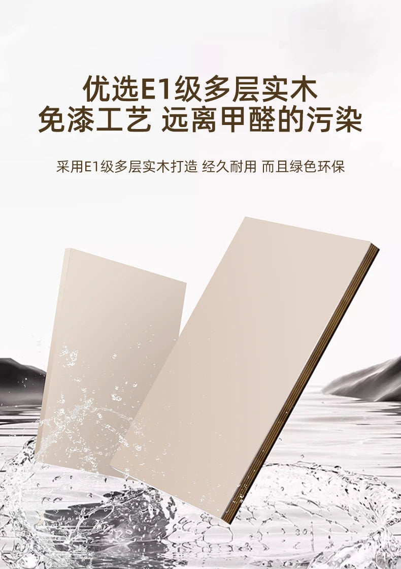 Cremefarbener Wind-Badezimmerschrank, integriertes Waschbecken aus Keramik, WC-Waschbecken-Kombination