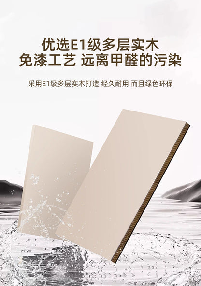 Cremefarbener Wind-Badezimmerschrank, integriertes Waschbecken aus Keramik, WC-Waschbecken-Kombination