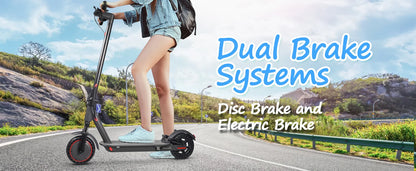 ATSANT TS07 Electric Scooter 600W 36V 10.5ah 31KM/H 35KM Long Range 8.5Inch Tyres with Shock Absorption Turn Signal Escooter.