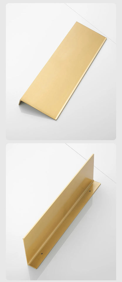 20/30/40/50CM Gebürstet Gold Wand Regal Badezimmer Lagerung Rack Küche Wand Regal Badezimmer Dusche Regale Hause Zubehör